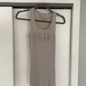 Guess light grey size S embleshed tank top